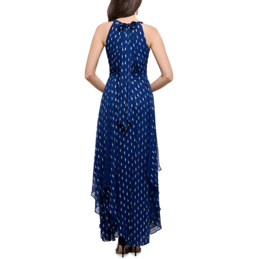 Betsy & Adam Navy Printed Maxi Dress - Size 16 - Formal Gown - Image 2