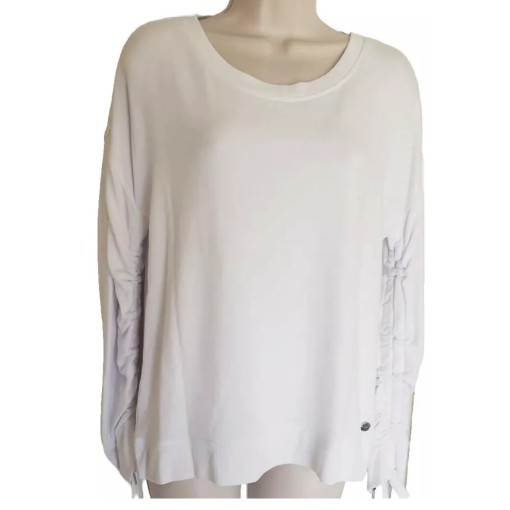 DKNY Active White Pullover Sweatshirt Medium - Women's Top