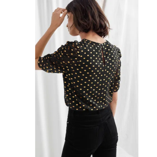 & Other Stories Black Polka Dot Blouse - Size M - Women's Top - Image 2