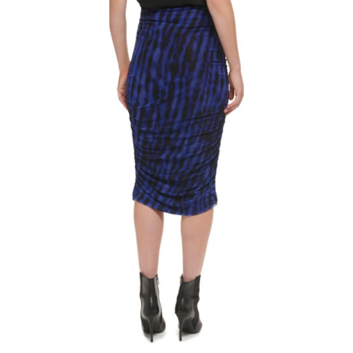 DKNY Blue Ruched Midi Skirt - Size M - Women's Pencil Skirt - Image 2