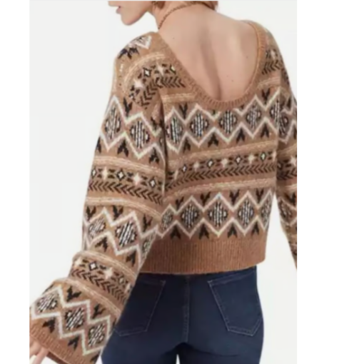 Sam Edelman Tan Fair Isle Sweater - Size S - Women's Knitwear - Image 2