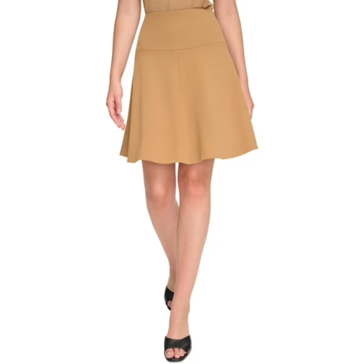 Tan Mini Skirt for Women Size 10P - Skirt for Work