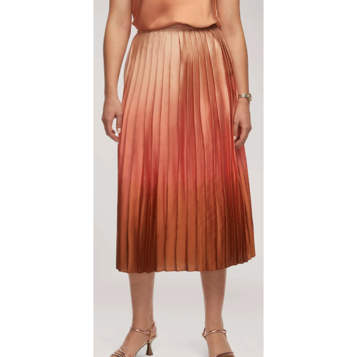 Anne Klein Ombre Pleated Midi Skirt - XXL - Women's Skirts