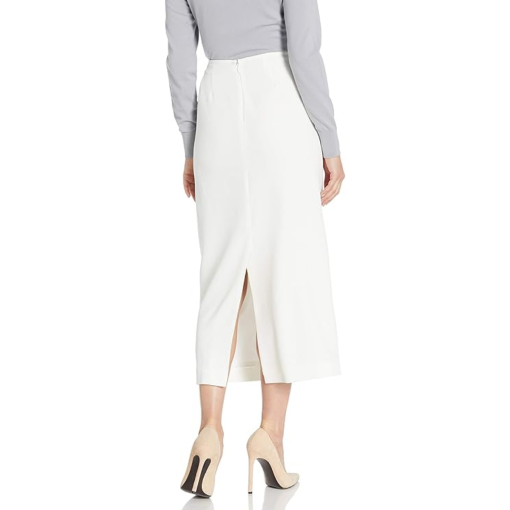 Kasper White Crepe Column Skirt Size 12 - Women's Pencil Skirt - Image 2