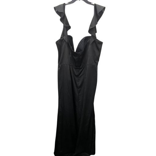 Black Ruffle Maxi Dress Size 24 - Evening Gown - Image 2