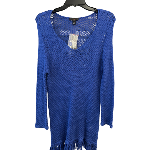 Tribal Blue Knit Tunic Sweater Size L - Women's Tops