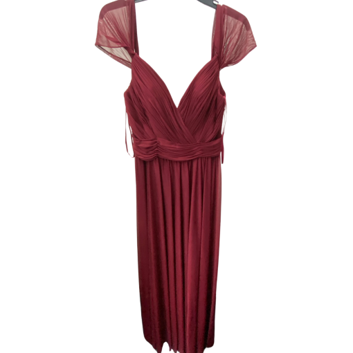 Kleinfeld Cranberry Maxi Dress Size 2 - Bridesmaid Dress