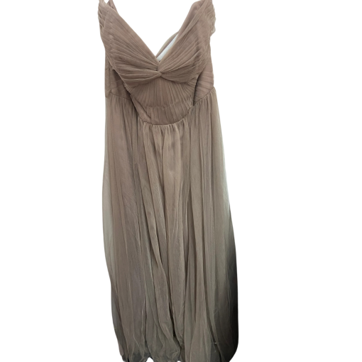 Kleinfeld Taupe Maxi Dress Size 18 - Formal Gown