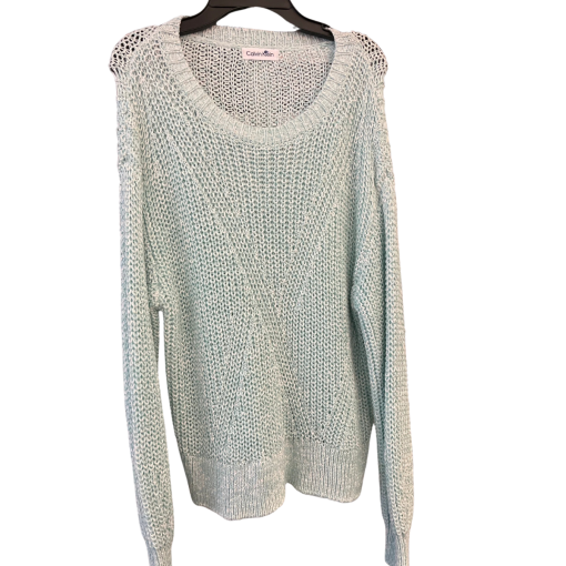 Calvin Klein Light Blue Knit Sweater - Size L - Women's Top