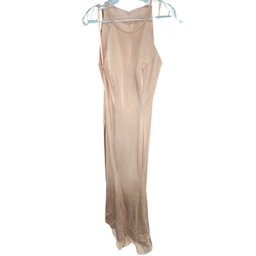 Size 16 Blush Satin Maxi Dress - Formal Gown