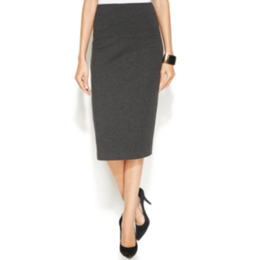 Vince Camuto Gray Pencil Skirt XS - Women's Midi Skirt for Work