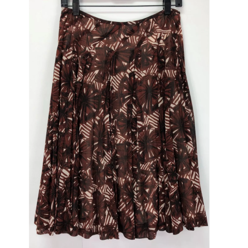 Anne Klein Brown Floral Midi Skirt Size M - Women's Skirts