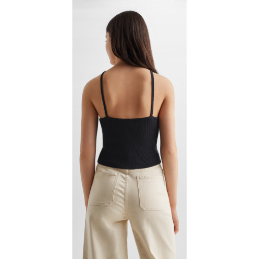 FRENCH CONNECTION Black Halter Crop Top - Size L - Women's Shirts - Image 2