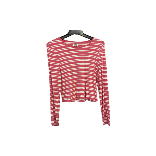 Tommy Jeans Pink Striped Long Sleeve Shirt - Size M - Women's Top