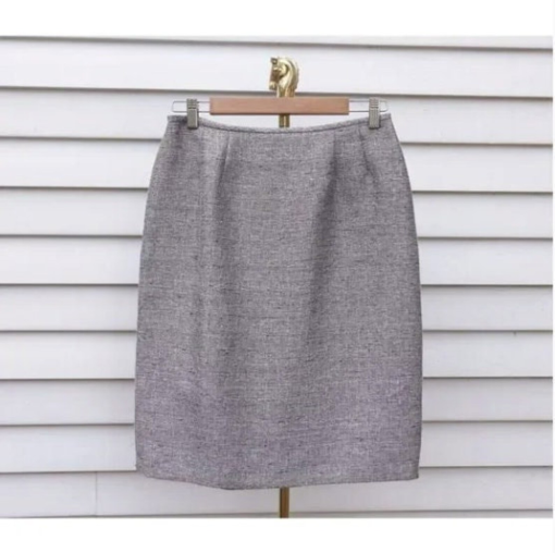 Gray Pencil Skirt Size 12 | Le Suit Women's Work Skirt