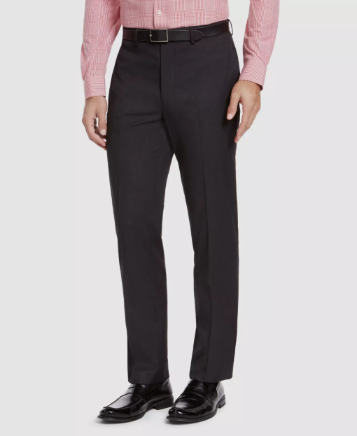 Izod Men's Charcoal Dress Pants - Classic Fit 34x32 - Suit Trousers