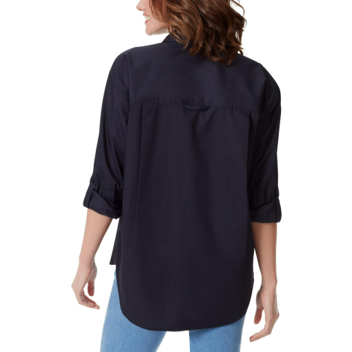 Amanda Navy Button Down Shirt - Medium - Women's Blouse