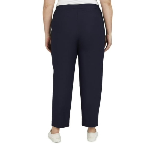 Alfred Dunner Navy Plus Size Pull-On Pants - Women's Trousers 22W - Image 2