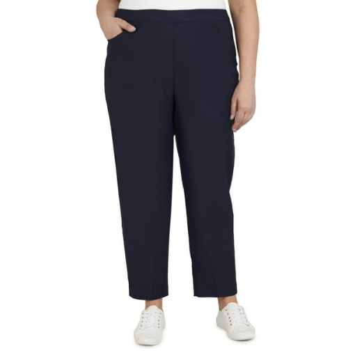 Alfred Dunner Navy Plus Size Pull-On Pants - Women's Trousers 22W