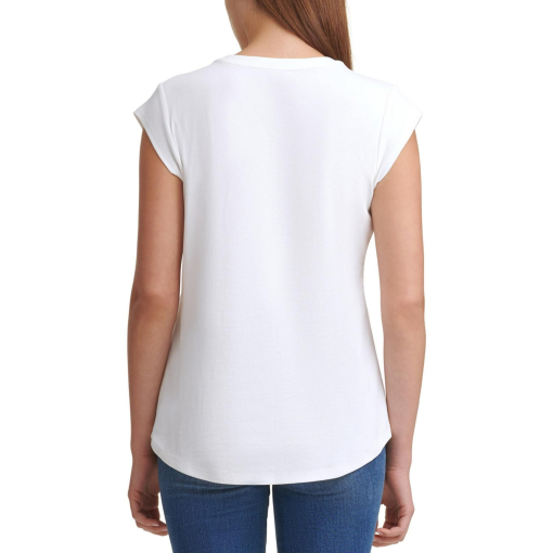 Calvin Klein White Henley Top - Medium - Women's Shirts - Image 2