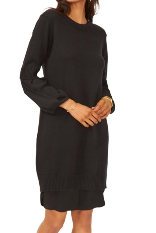 Vince Camuto Black Sweater Dress, M, Long Sleeve, Work Dress