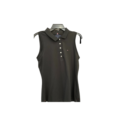 Tommy Hilfiger Black Sleeveless Polo Shirt - Size M - Women's Top