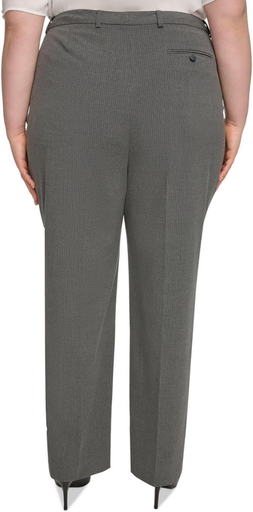 Calvin Klein Plus Gray Pinstripe Pants 16W - Women's Dress Pants - Image 2