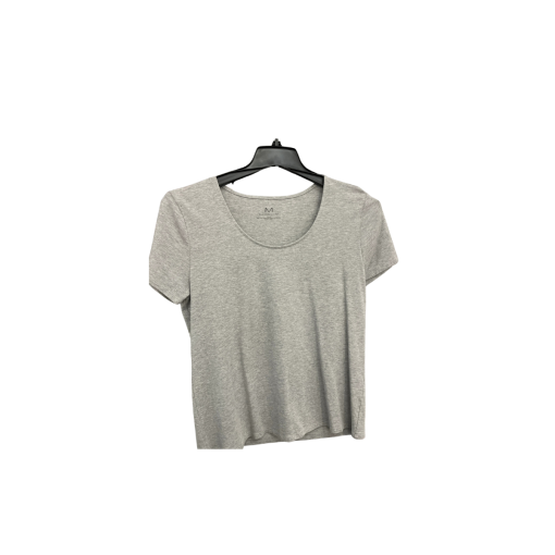 Magaschoni Gray Scoop Neck Tee - Size M - Women's T-Shirt