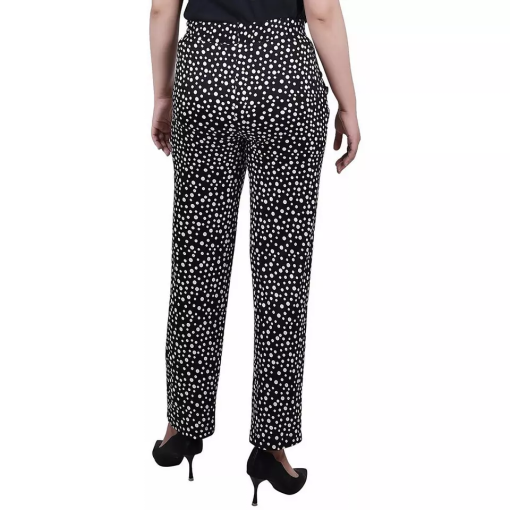 Ny Collection Petite Black Polka Dot Pants - Women's Trousers - Image 2