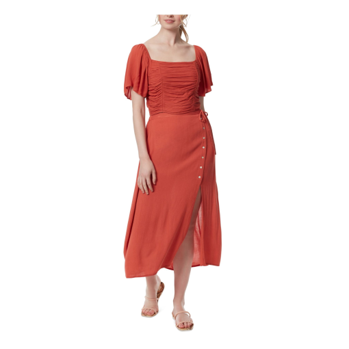 Jessica Simpson Orange Midi Dress - Large - Women's Summer Dress