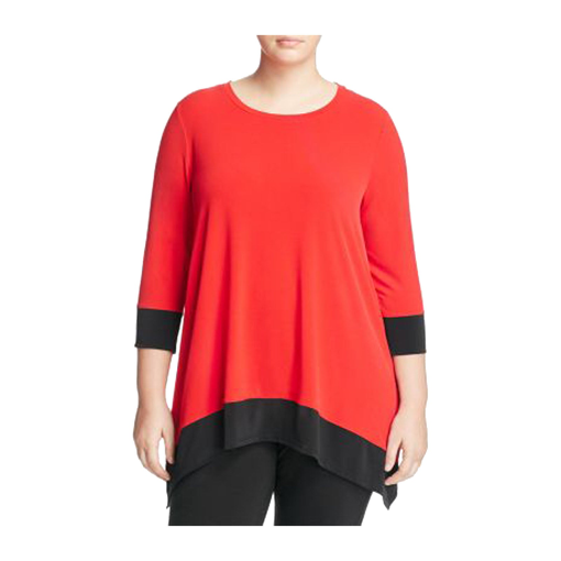 Calvin Klein Plus Size Red & Black Blouse - Women's Tops