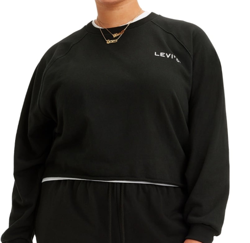 Levi's Plus Size Black Sweatshirt - Women's Pullover Top - 3X