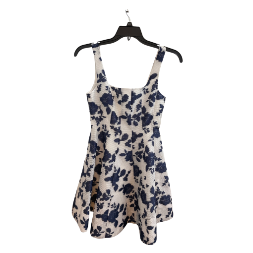 Floral Fit & Flare Dress - White & Navy, Size 22W - Dresses