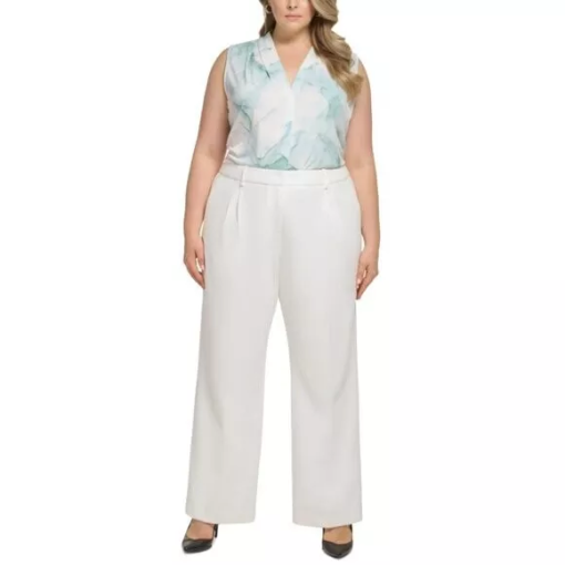 Calvin Klein Plus White Wide Leg Dress Pants 22W - Image 3