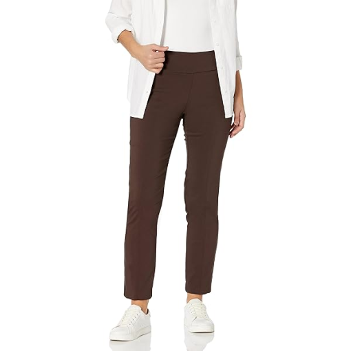 Zac & Rachel Brown Pull-On Pants - Plus Size 16W - Women's Trousers