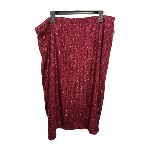 Vince Camuto Burgundy Sequin Skirt Plus Size 3X | Party Wear