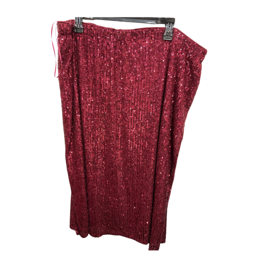 Vince Camuto Burgundy Sequin Skirt Plus Size 3X | Party Wear - Image 2