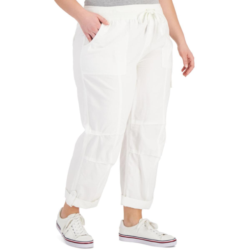 Tommy Hilfiger Plus White Cargo Pants - Women's 3X - Casual Pants