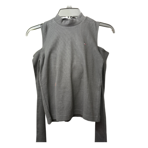 Tommy Jeans Gray Cold Shoulder Top XXS - Women's Shirts