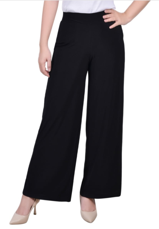 Ny Collection Black Palazzo Pants Petite PXL - Wide Leg Trousers