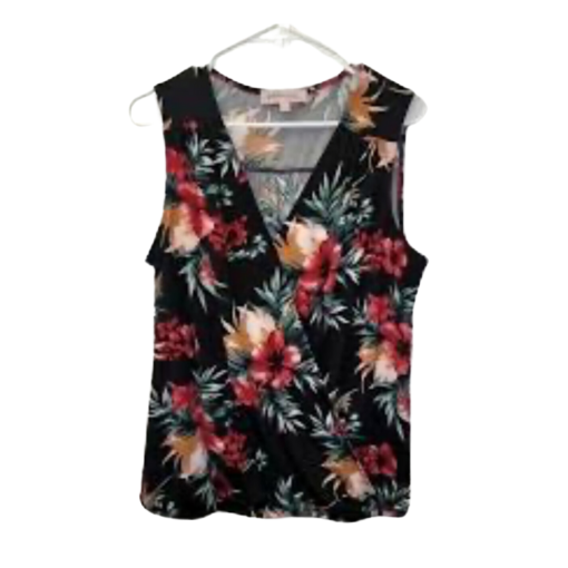 Philosophy Floral Sleeveless Top Black Medium - Women's Blouse