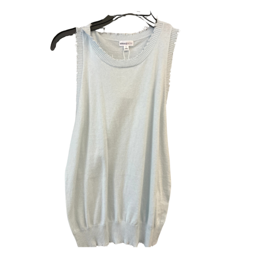 MINNIEROSE Blue Knit Tank Top - Size L - Women's Sleeveless Top