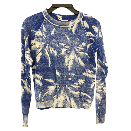 MINNIEROSE Blue Palm Print Sweater XS - Women's Knitwear