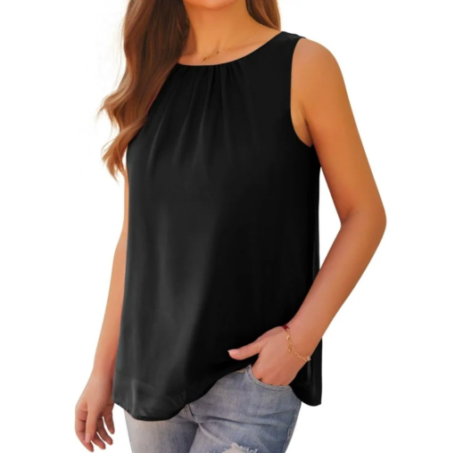 Calvin Klein Black Sleeveless Blouse - Size S - Women's Tops