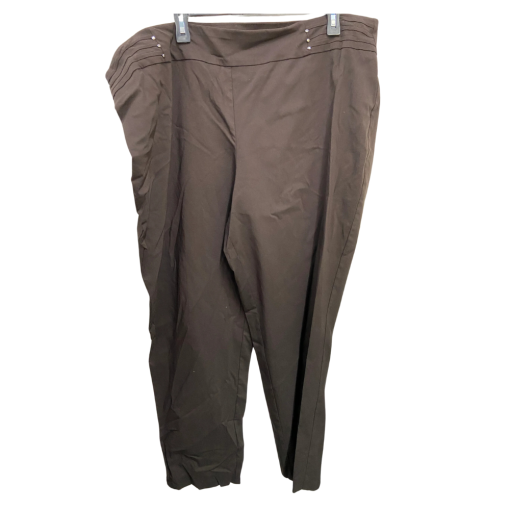 JM Collection Brown Plus Size Pants 24W - Women's Trousers