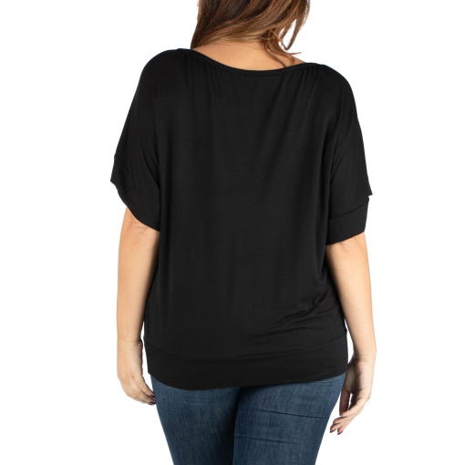 24 Seven Black Dolman Top XL - Women's Plus Size Shirts - Image 2