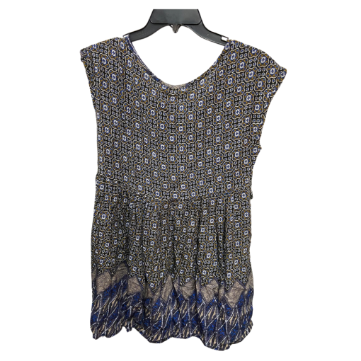 LIDA Floral Print Babydoll Top S/M Blue Bohemian Blouse - Image 2