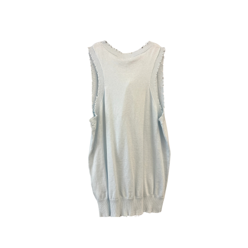 MINNIEROSE Light Blue Knit Tank Top L - Women's Sleeveless Shirt - Image 2