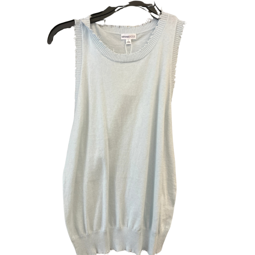 MINNIEROSE Light Blue Knit Tank Top L - Women's Sleeveless Shirt