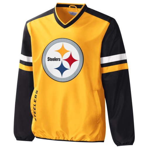 Steelers NFL Pullover Jacket - Black/Gold - Size L - Fan Gear